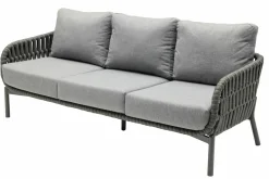 OUTDOOR Low Dining Gartensofa 3-Sitzer grau
