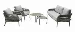 OUTDOOR Low Dining Gartensofa 3-Sitzer grau