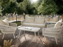 OUTDOOR Rope Gartenlounge-Set braungrau