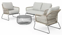 OUTDOOR Rope Garten-Loungeset graubeigebraun
