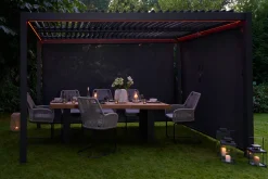 OUTDOOR Seitenrollo für Gartenpergola grau