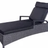 OUTDOOR Sonnenliege rollbar Polyrattan grau