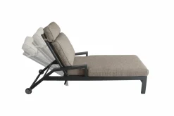 OUTDOOR Sonnenliege silberfarbengrauschwarzbraun