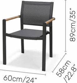 OUTDOOR Stapelstuhl braun