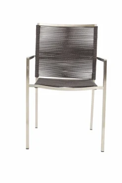 OUTDOOR Stapelstuhl Edelstahl schwarz