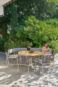 OUTDOOR Stapelstuhl Edelstahl schwarz