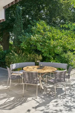 OUTDOOR Stapelstuhl Edelstahl schwarz