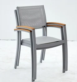 OUTDOOR Stapelstuhl grau