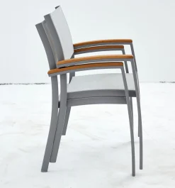 OUTDOOR Stapelstuhl grau