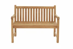 OUTDOOR Teak Gartenbank 120 braungrau