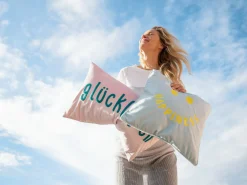 Pad Concept Kissenhülle GLÜCKLICH pink