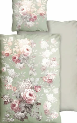 Paras Lifestyle Satin-Bettwäsche grün