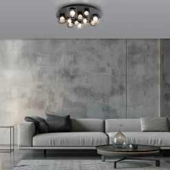 Paul Neuhaus LED-Deckenleuchte 11flg grau