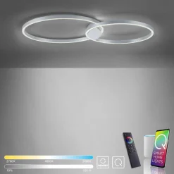 Paul Neuhaus LED-Deckenleuchte 2flg silberfarben