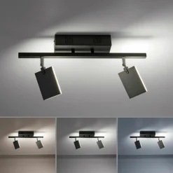 Paul Neuhaus LED-Deckenleuchte 2flg schwarz