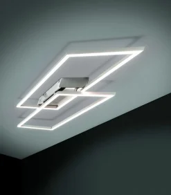 Paul Neuhaus LED-Deckenleuchte 2flg silberfarben