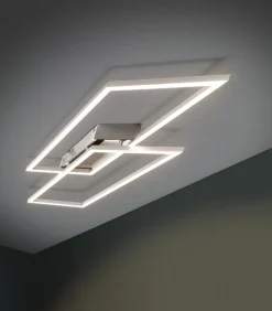 Paul Neuhaus LED-Deckenleuchte 2flg silberfarben