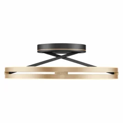 Paul Neuhaus LED-Deckenleuchte 2flg schwarzgoldfarben