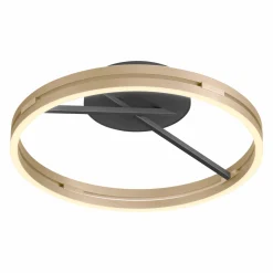 Paul Neuhaus LED-Deckenleuchte 2flg schwarzgoldfarben