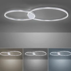 Paul Neuhaus LED-Deckenleuchte 2flg silberfarben