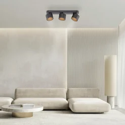 Paul Neuhaus LED-Deckenleuchte 3flg schwarz