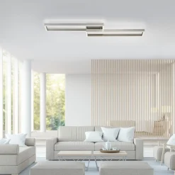 Paul Neuhaus LED-Deckenleuchte 2flg silberfarben