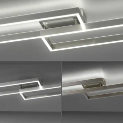 Paul Neuhaus LED-Deckenleuchte 2flg silberfarben