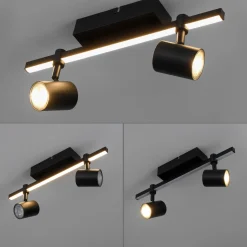 Paul Neuhaus LED-Deckenleuchte 2flg schwarz