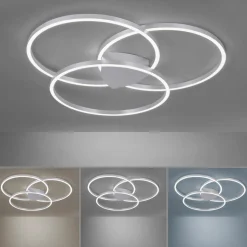 Paul Neuhaus LED-Deckenleuchte 3flg silberfarben