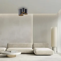 Paul Neuhaus LED-Deckenleuchte 3flg schwarz