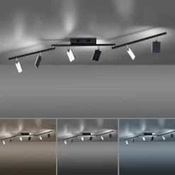 Paul Neuhaus LED-Deckenleuchte 6flg schwarz