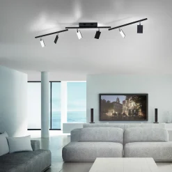 Paul Neuhaus LED-Deckenleuchte 6flg schwarz