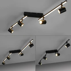 Paul Neuhaus LED-Deckenleuchte 4flg schwarz