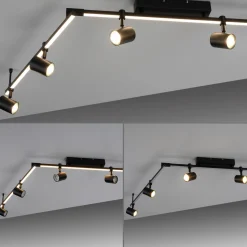 Paul Neuhaus LED-Deckenleuchte 6flg schwarz