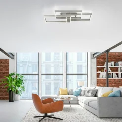 Paul Neuhaus LED-Deckenleuchte 2flg silberfarben