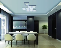 Paul Neuhaus LED-Deckenleuchte 2flg silberfarben