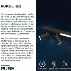 Paul Neuhaus LED-Deckenleuchte 5flg schwarz