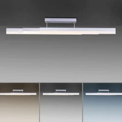 Paul Neuhaus LED-Deckenleuchte 3flg silberfarben