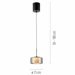 Paul Neuhaus LED-Pendelleuchte 1flg schwarz