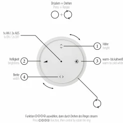 Paul Neuhaus LED-Pendelleuchte 3flg grau