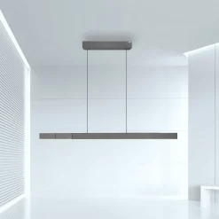 Paul Neuhaus LED-Pendelleuchte 3flg grau