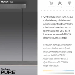 Paul Neuhaus LED-Pendelleuchte 3flg grau