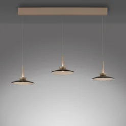 Paul Neuhaus LED-Pendelleuchte 6flg braun