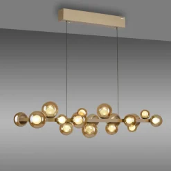 Paul Neuhaus LED-Pendelleuchte 18flg braun