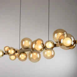 Paul Neuhaus LED-Pendelleuchte 18flg braun