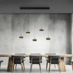 Paul Neuhaus LED-Pendelleuchte 5flg schwarz