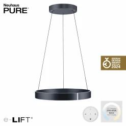 Paul Neuhaus LED-Pendelleuchte 2flg grau