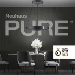 Paul Neuhaus LED-Pendelleuchte 2flg grau