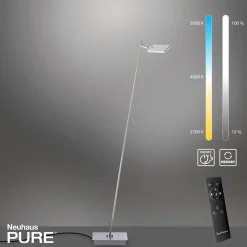 Paul Neuhaus LED-Stehleuchte 1flg silberfarben