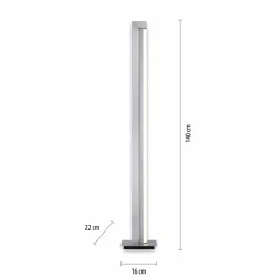 Paul Neuhaus LED-Stehleuchte 1flg silberfarben
